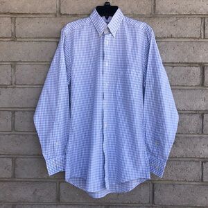Boy's Arrow Brigade Blue Check Button-Down Dress Shirt